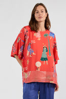 LulaSoul Summer Vibes Wide T Melon
