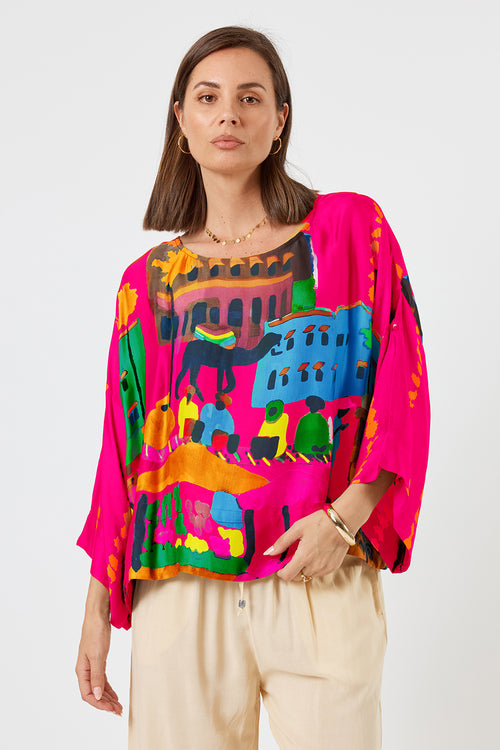 LulaSoul Surrey Top Raspberry