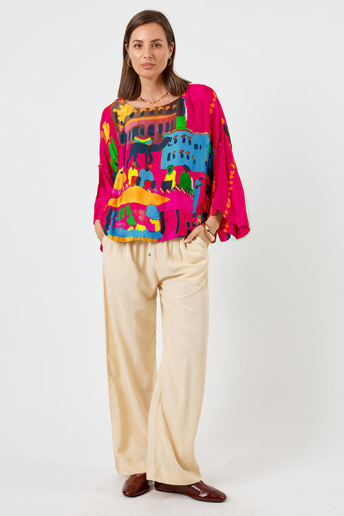 LulaSoul Surrey Top Raspberry