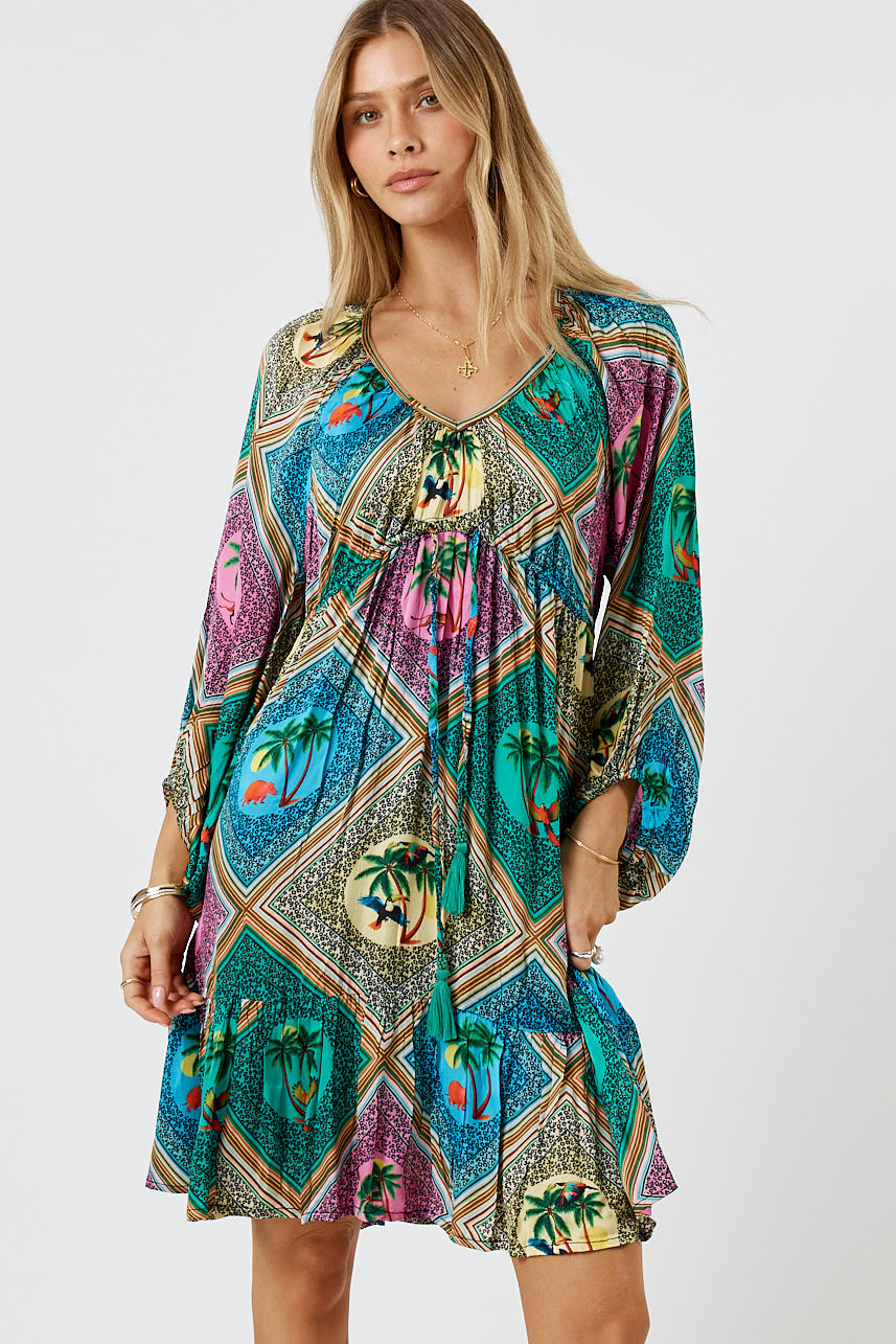 LulaSoul Windsor Tie Dress Sea