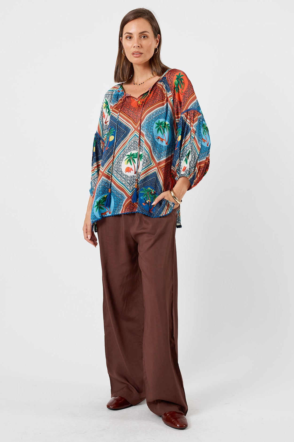 LulaSoul Windsor Top Ocean