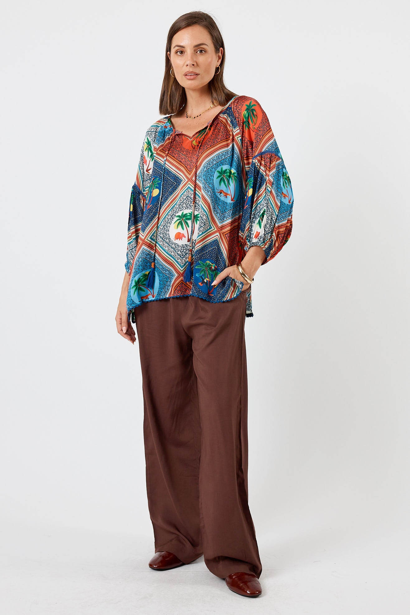 LulaSoul Windsor Top Ocean