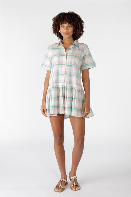 Cowgirl Surfer Flos Pleated Mini Aqua