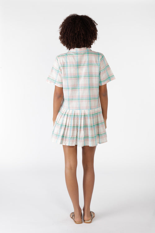 Cowgirl Surfer Flos Pleated Mini Aqua
