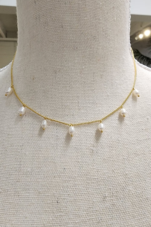 Jewel Citizen | Pearl Drop Choker Gold