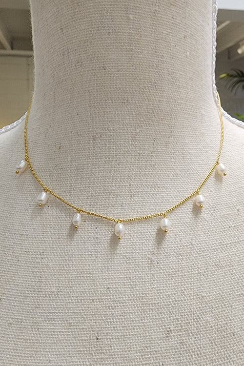 Jewel Citizen | Pearl Drop Choker Gold