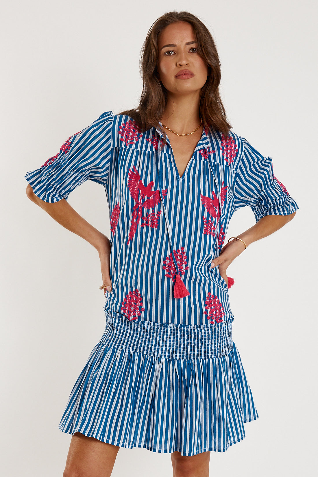 Rubyyaya Antibes Dress Blue