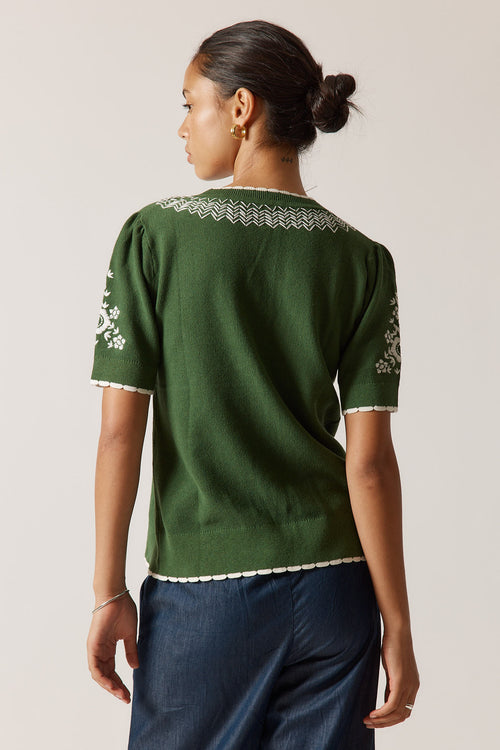 Rubyyaya Ariel Sweater Green