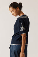 Rubyyaya Ariel Sweater Navy