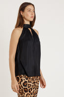 Rubyyaya Bienvenue Halter Top Black