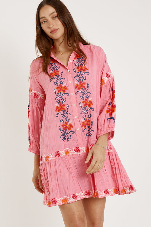 Rubyyaya Brittany Dress Coral