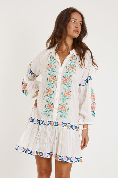 Rubyyaya Brittany Dress White