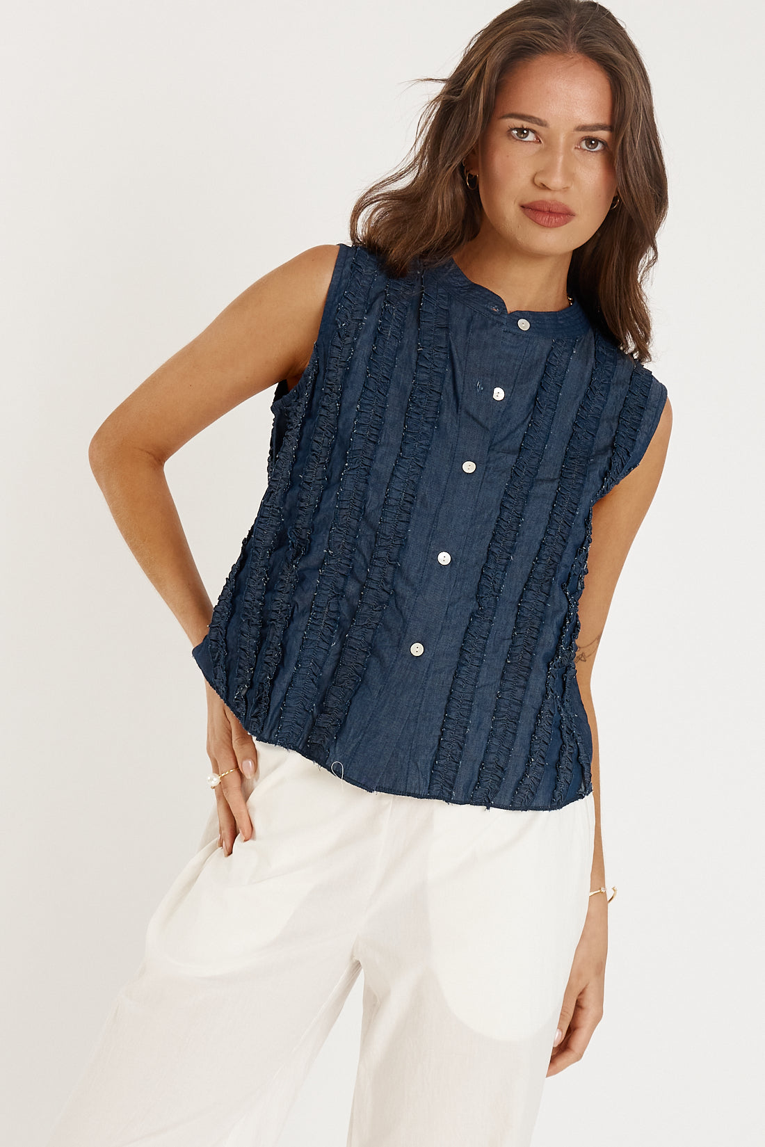 Rubyyaya Camargue Top Denim