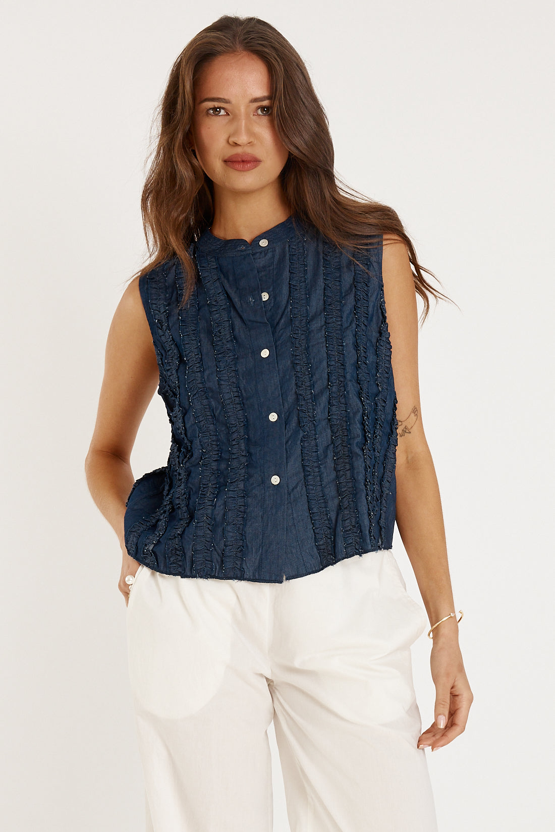 Rubyyaya Camargue Top Denim