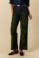 Rubyyaya Carmi Paisley Embroidered Jean Denim