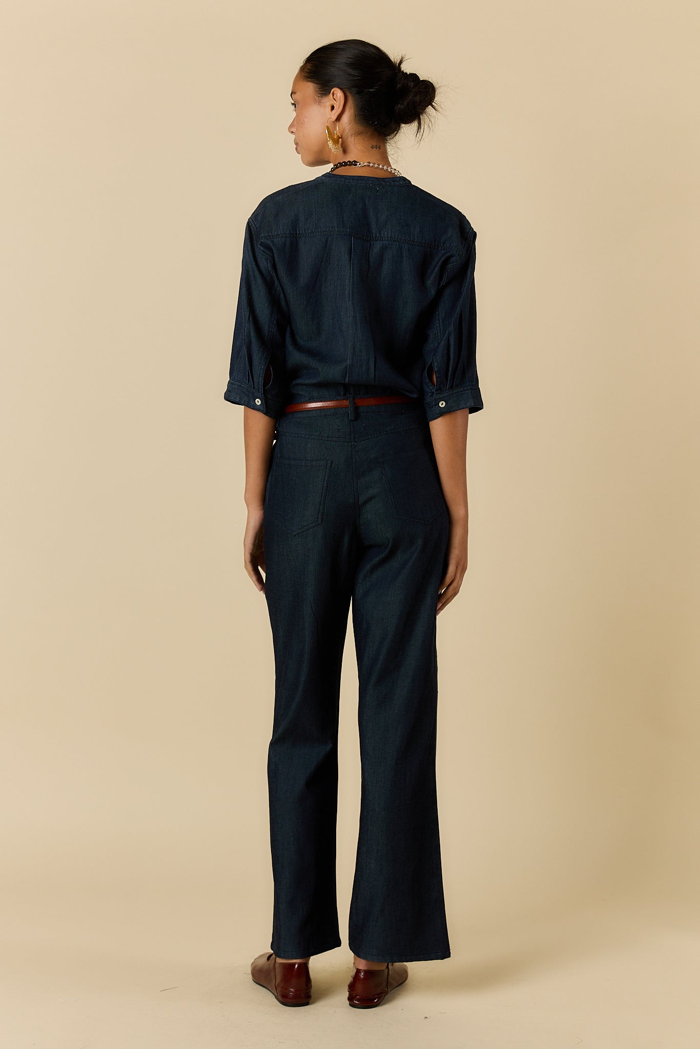 Rubyyaya Carmi Paisley Embroidered Jean Denim