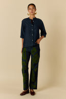 Rubyyaya Carmi Paisley Embroidered Jean Denim