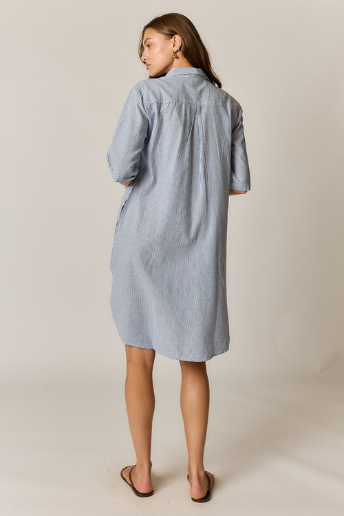 Rubyyaya Cornelli Dress Blue Stripe