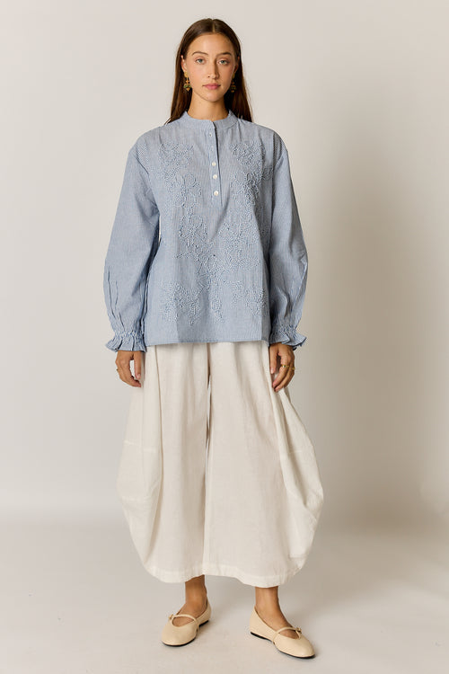 Rubyyaya Cornelli Shirt Stripe Blue