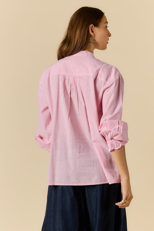 Rubyyaya Cornelli Shirt Pink Stripe
