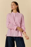 Rubyyaya Cornelli Shirt Pink Stripe