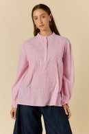 Rubyyaya Cornelli Shirt Pink Stripe