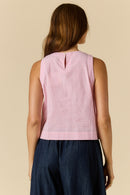 Rubyyaya Cornelli Stripe Top Pink Stripe