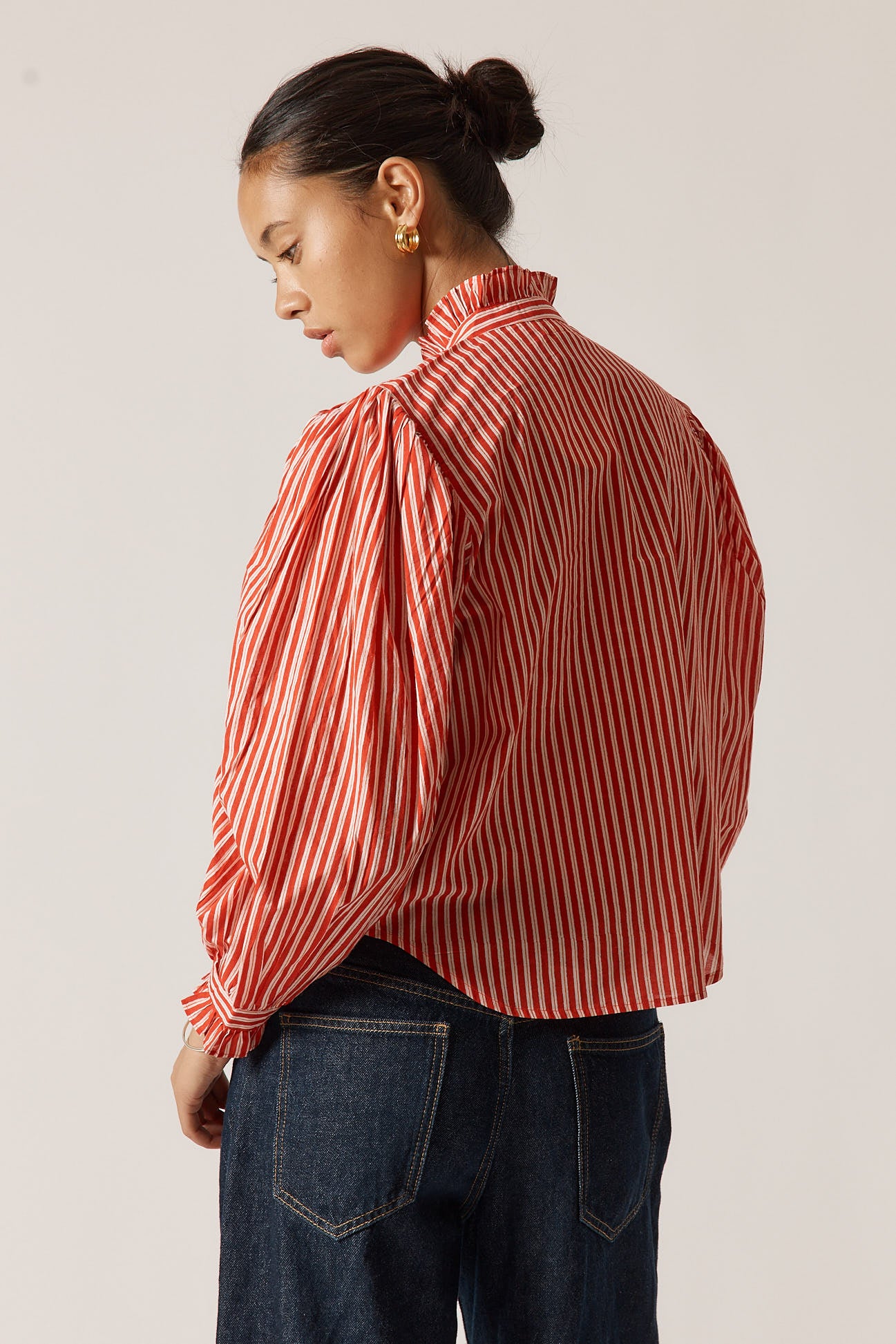 Rubyyaya Countryside Frill Top Red