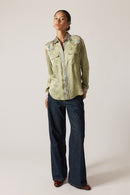 Rubyyaya Daisy Duke Shirt Olive