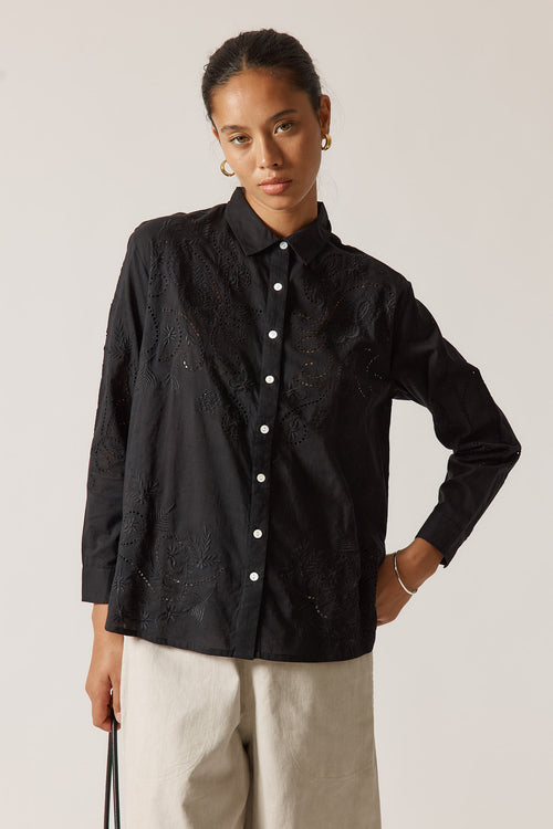 Rubyyaya Driftwood Shirt Black