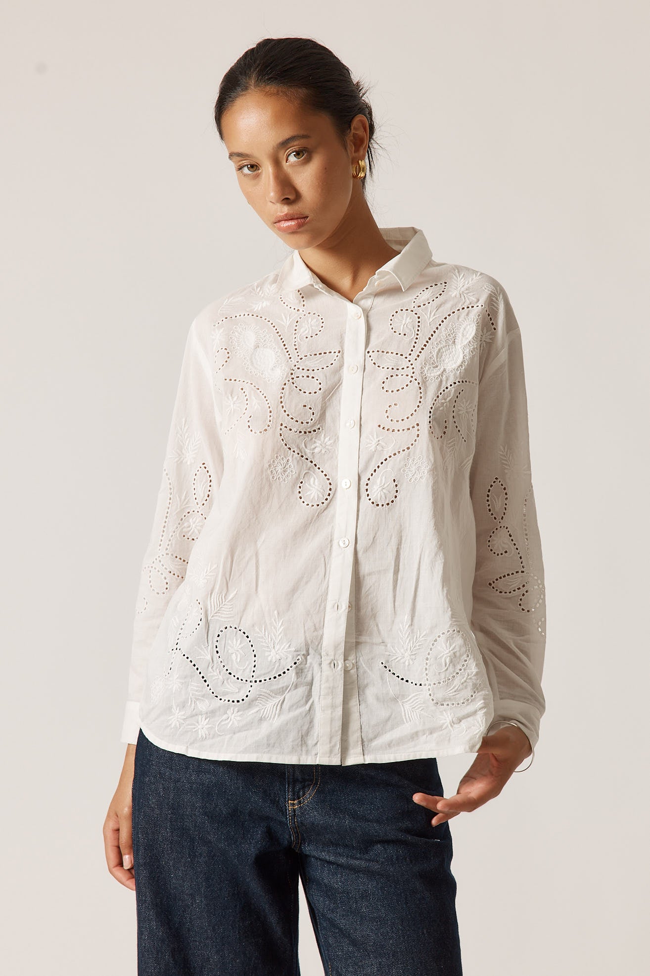 Rubyyaya Driftwood Shirt White
