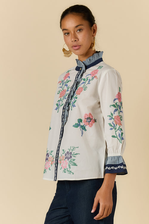 Rubyyaya Lara Frill Top Cream