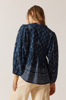 Rubyyaya Locket of Love Top Navy