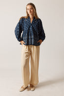 Rubyyaya Locket of Love Top Navy