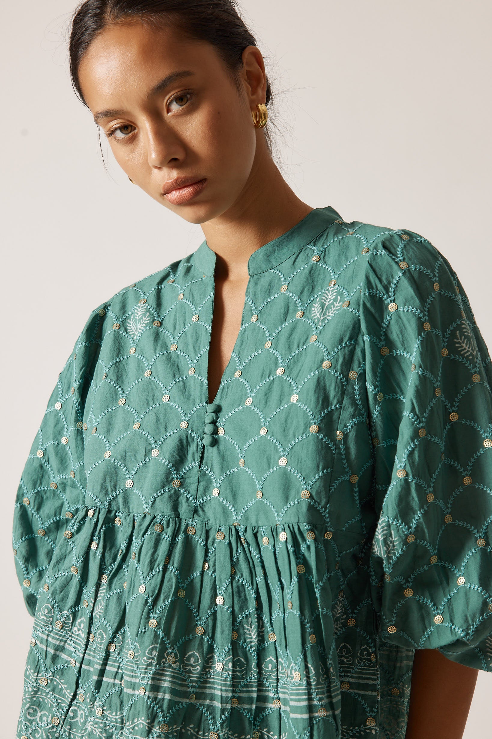 Rubyyaya Locket of Love Top Sage