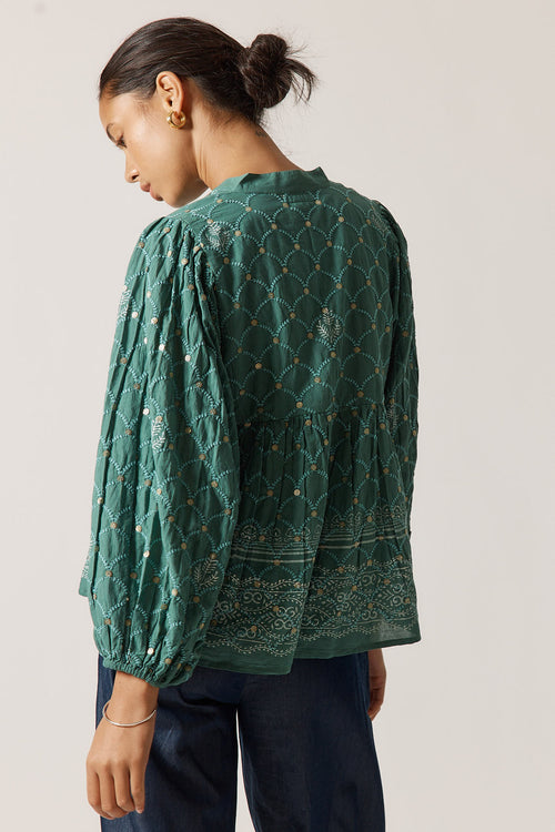 Rubyyaya Locket of Love Top Sage
