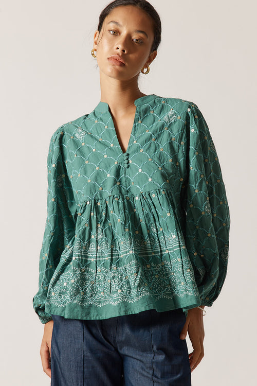 Rubyyaya Locket of Love Top Sage