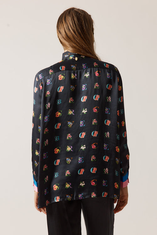 Rubyyaya Love Bloom Shirt Black