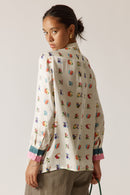Rubyyaya Love Bloom Shirt Cream