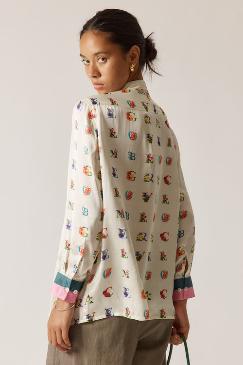 Rubyyaya Love Bloom Shirt Cream