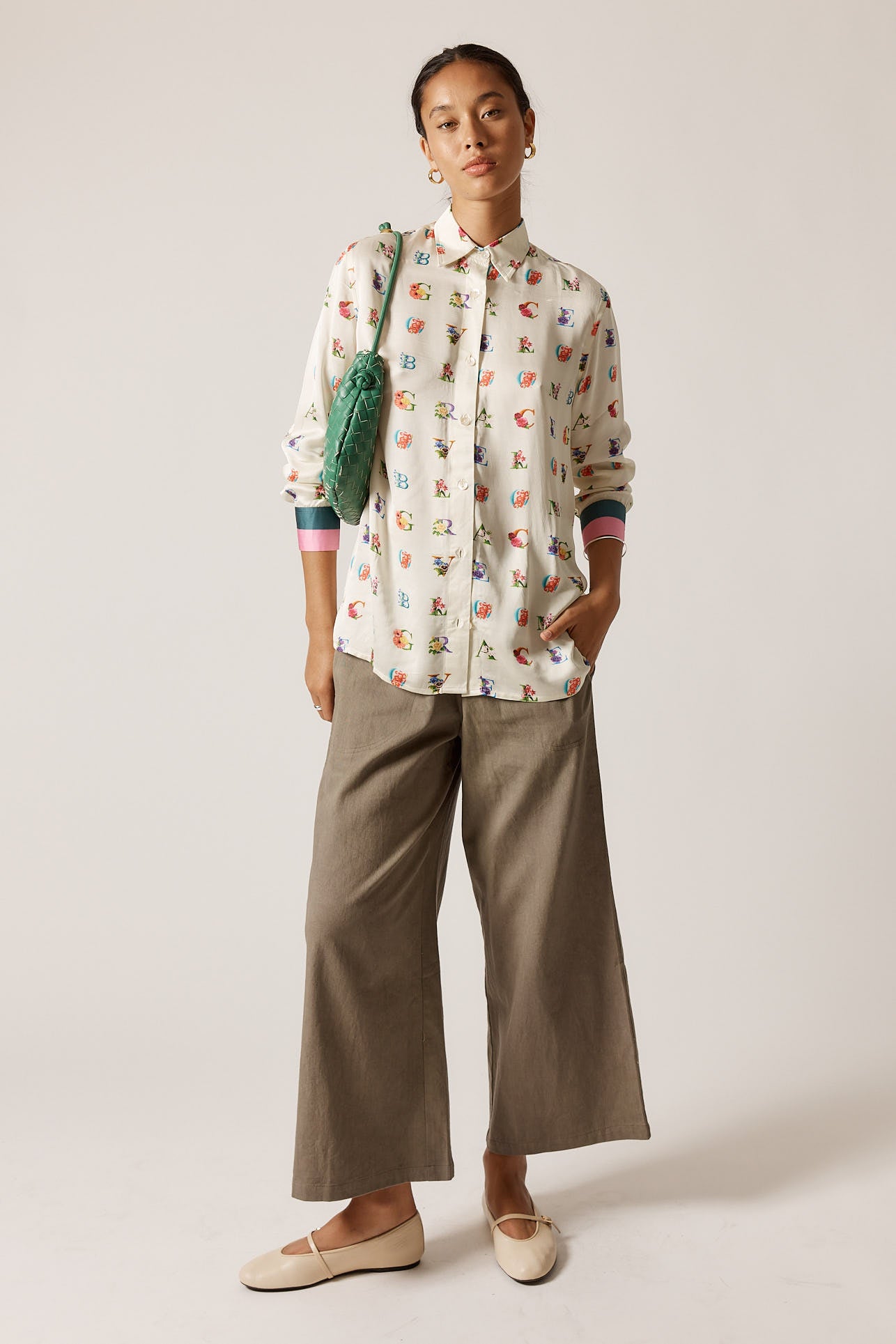 Rubyyaya Love Bloom Shirt Cream