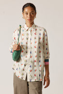 Rubyyaya Love Bloom Shirt Cream