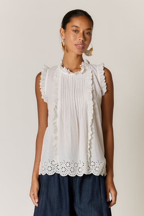 Rubyyaya Matilda Top White