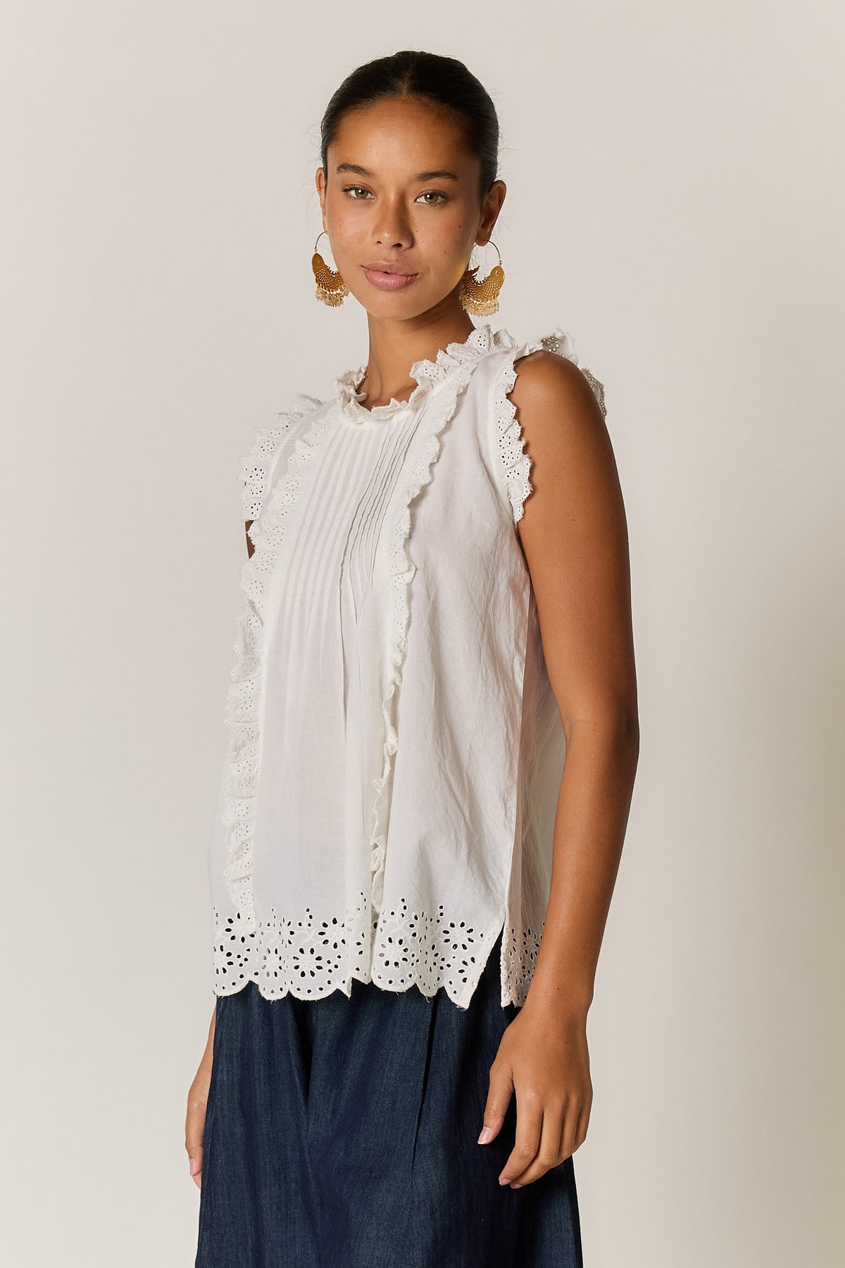 Rubyyaya Matilda Top White