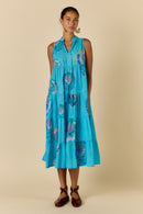 Rubyyaya Neon Fleur Maxi Blue