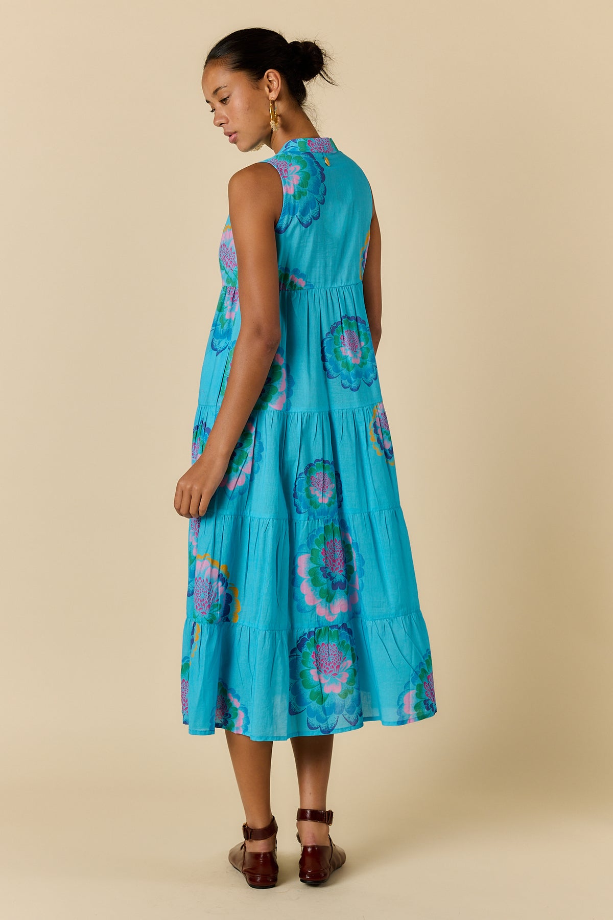 Rubyyaya Neon Fleur Maxi Blue