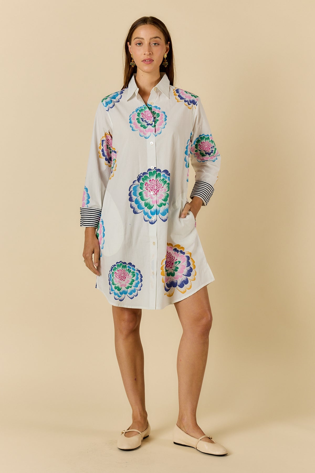 Rubyyaya Neon Fleur Shirtmaker White