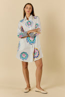 Rubyyaya Neon Fleur Shirtmaker White
