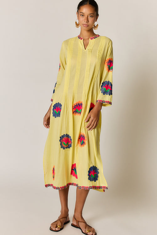 Rubyyaya Posey Kaftan Lemon