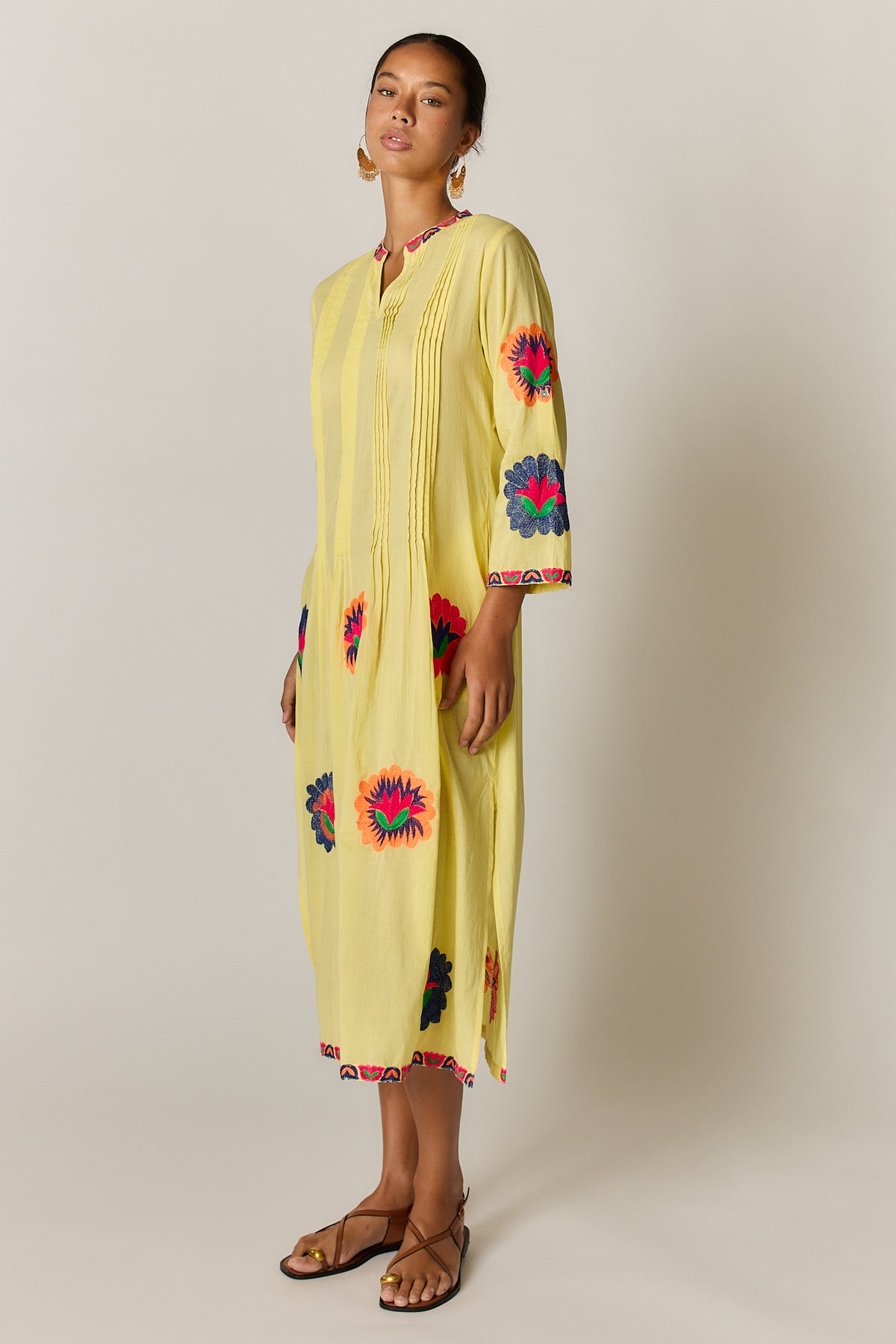 Rubyyaya Posey Kaftan Lemon